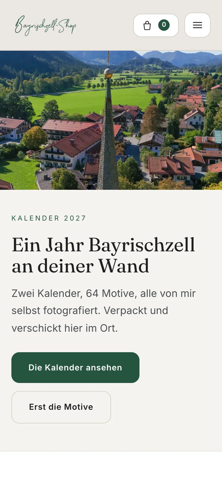 bayrischzell-shop.de auf dem Handy